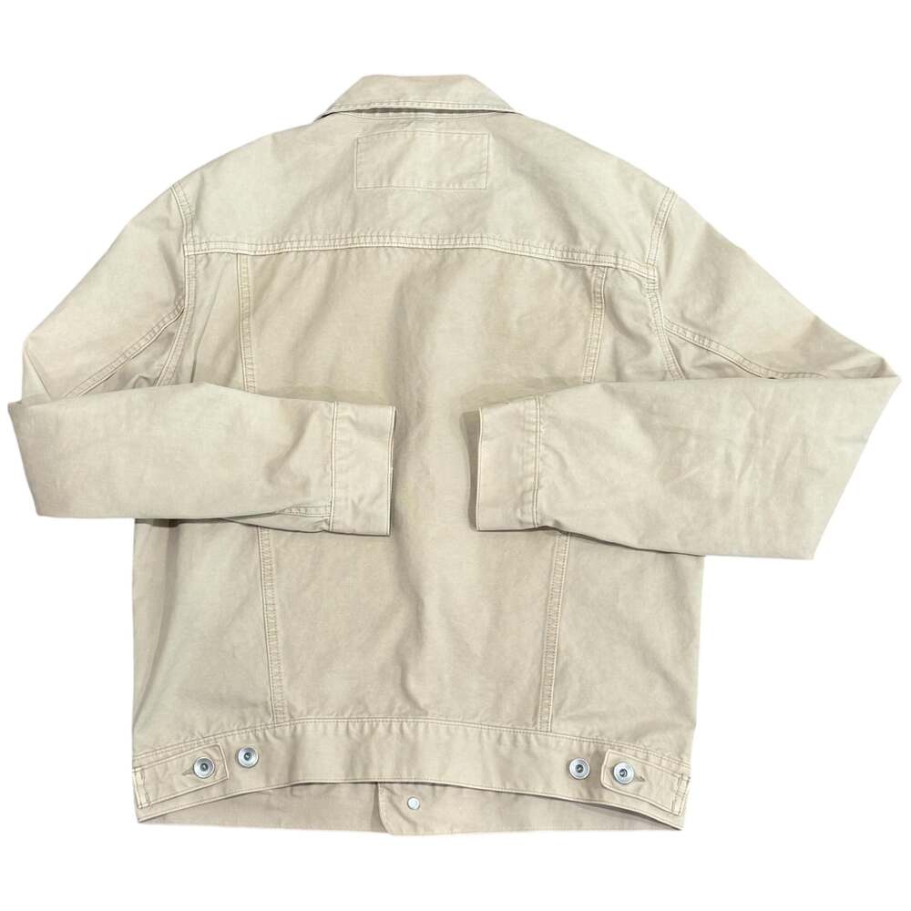 Gap 1969 Heritage Canvas Denim Trucker Jacket Tan/Beige Mens Small - Picture 3 of 5